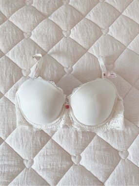 𝜗𝜚 victoria’s secret dream angels lightly lined smooth and lace demi bra